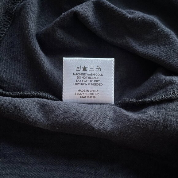 Teddy Fresh x Gentle Thrills Collab Women's Black Bear Head Shirt size Med NWT - Picture 5 of 5